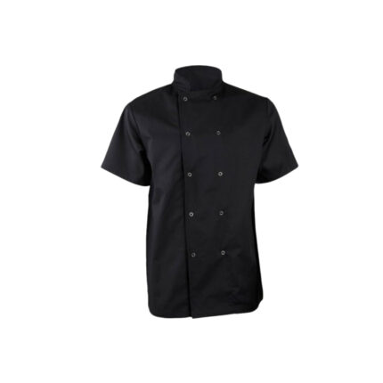 Black Short Sleeve Chef Jacket